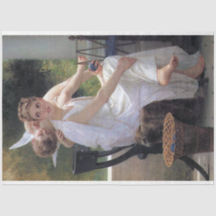 Papel De Seda Mulher com Cupido, Bouguereau