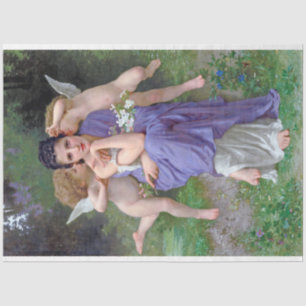 Papel De Seda Mulher com Cupido, Bouguereau