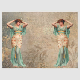 Papel De Seda Mulher com Escrevendo latino