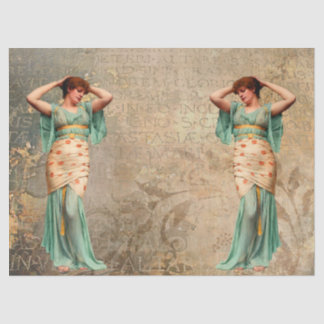 Papel De Seda Mulher com Escrevendo latino