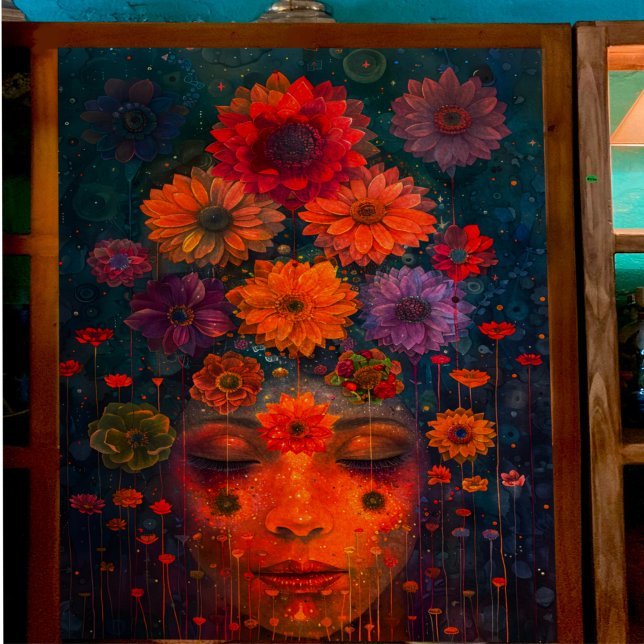 Papel De Seda Mulher com Flores Desaparece (Criador carregado)