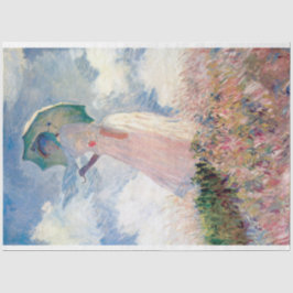 Papel De Seda Mulher com Parasol, Claude Monet, 1886