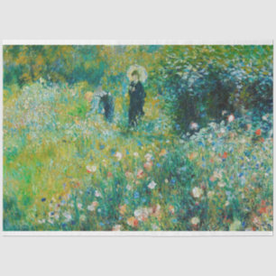 Papel De Seda Mulher com Parasol, Jardim, Renoir