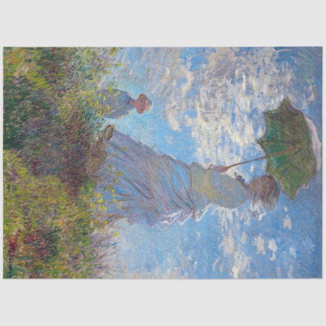 Papel De Seda Mulher com Parasol, Monet (Frente )