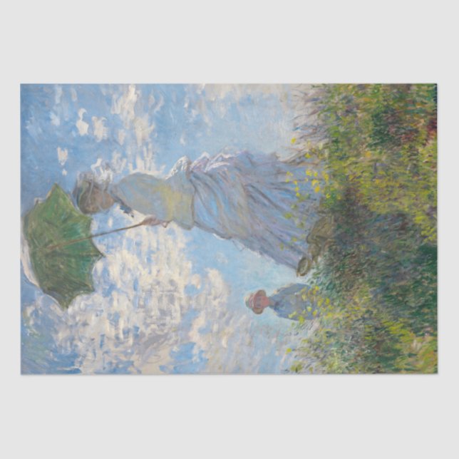 Papel De Seda Mulher com Parasol por Chique Monet (Frente )