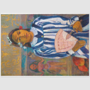 Papel De Seda Mulher com ventilador, Gauguin