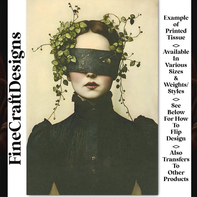 Papel De Seda Mulher da Academia Obscura em Decoupage BE8 com Ve (Criador carregado)