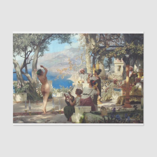 Papel De Seda Mulher Dançando Entre Daggers (Frente )