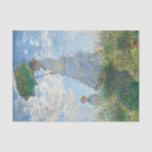 Papel De Seda Mulher de Claude Monet com Parasol<br><div class="desc">Madame Monet e seu filho de Claude Monet (1875),  mulher com Parasol.</div>