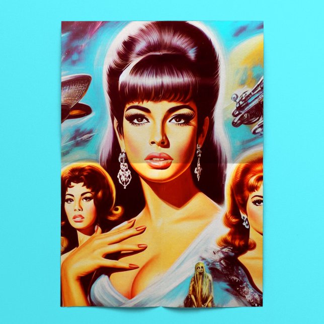 Papel De Seda Mulher de Ficção Científica Vintage (Criador carregado)