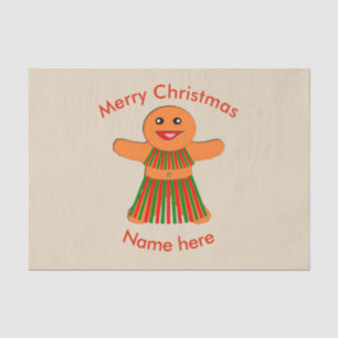 Papel De Seda Mulher do Gingerpão do Partido de Natal