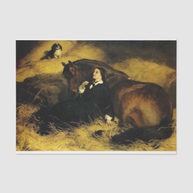 Papel De Seda Mulher e Cavalo (Frente )