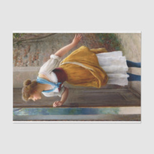 Papel De Seda Mulher Eavesdroping (por Eugene de Blaas)