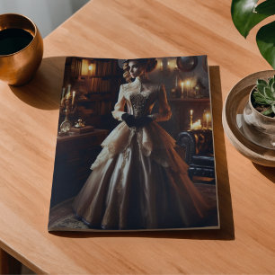 Papel De Seda Mulher Elegante Misteriosa Vitoriana Vintage