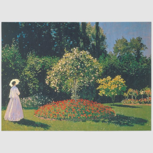 Papel De Seda Mulher em um Jardim, Monet (Frente )