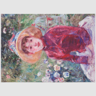 Papel De Seda Mulher em Vermelho, Berthe Morisot