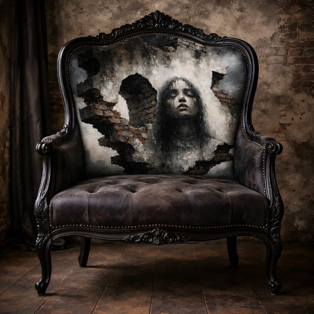 Papel De Seda Mulher Emergindo da Decoupage de Parede de Tijolos (Woman Emerging from Brick Wall Decoupage Tissue Paper)