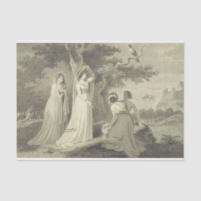 Papel De Seda Mulher encoberta dos contos de Canterbury (Frente )