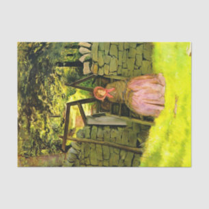 Papel De Seda Mulher esperando (por John Everett Millais)