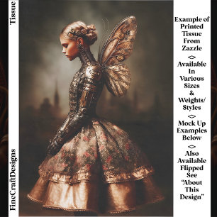 Papel De Seda Mulher Feérica Distópica Steampunk EK5L Decoupage