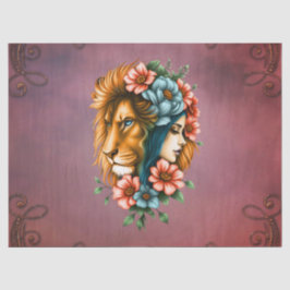 Papel De Seda Mulher maravilhosa cujo cabelo longo e fluido