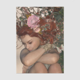 Papel De Seda Mulher Mística