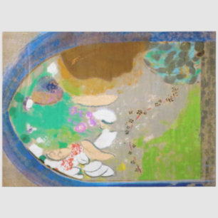 Papel De Seda Mulher na janela, Redon