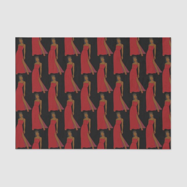 Papel De Seda Mulher Negra Sagittarius (Frente )