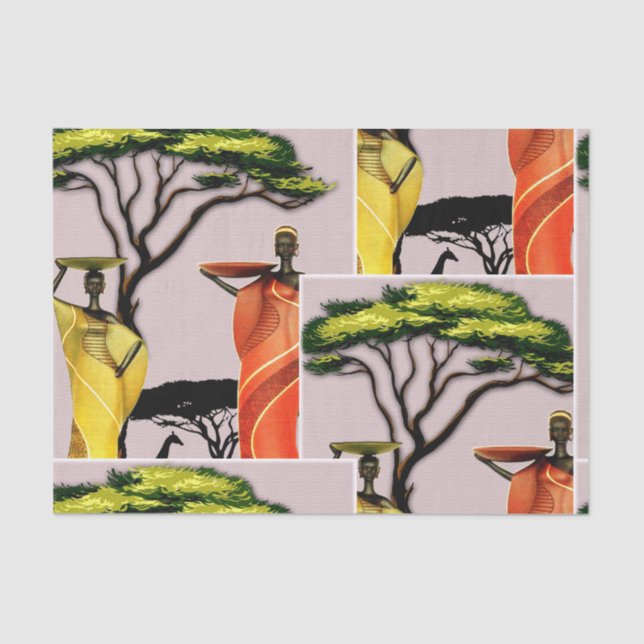 Papel De Seda Mulher no Jardim (Frente )