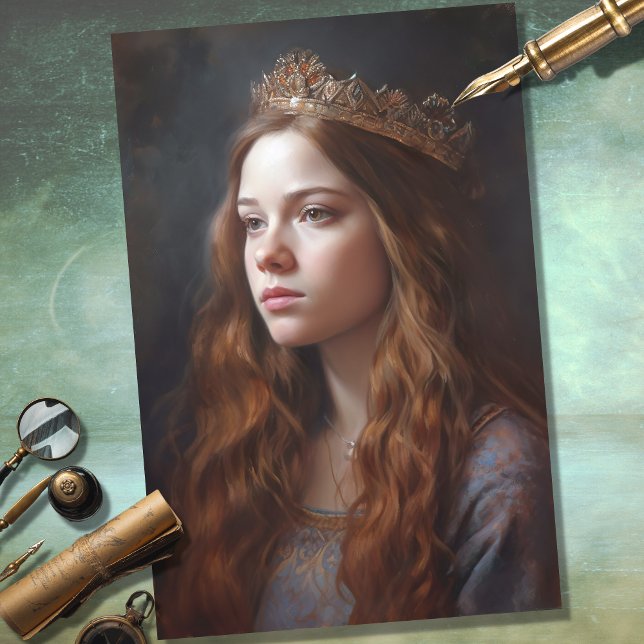 Papel De Seda Mulher nostálgica com Tiara 3 Decoupage Paper (Criador carregado)