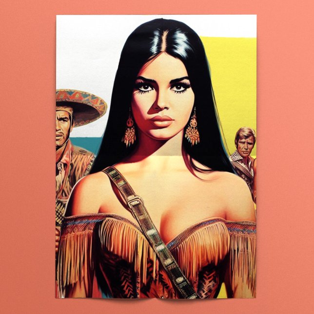 Papel De Seda Mulher Ocidental Vintage (Criador carregado)