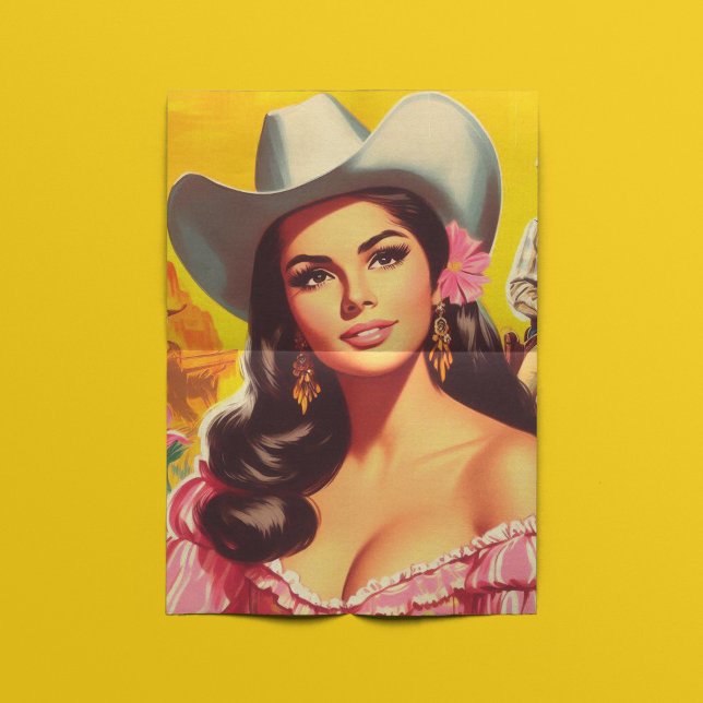 Papel De Seda Mulher Retro do Campo (Criador carregado)