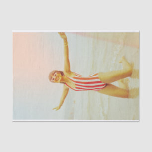 Papel De Seda Mulher-retrora na página de desmontagem de fotos d