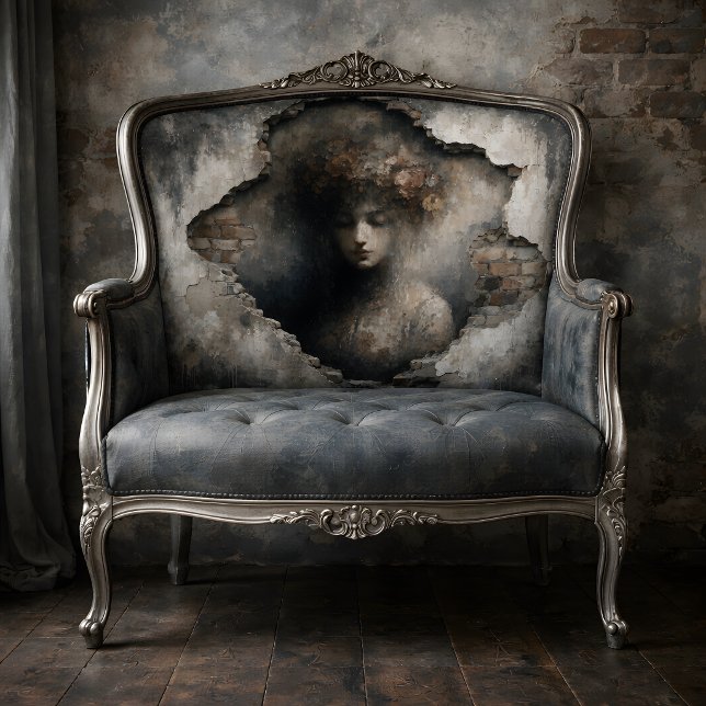 Papel De Seda Mulher Revelada em Decoupage de Parede que Desmoro (Woman Revealed in Crumbling Wall Decoupage Tissue Paper)