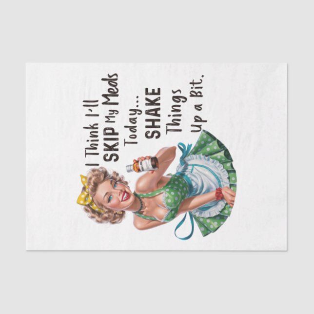 Papel De Seda Mulher Sarcasm Humor Design 4 (Frente )
