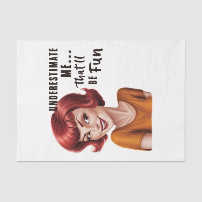 Papel De Seda Mulher Sarcasm Humor Design 5 (Frente )