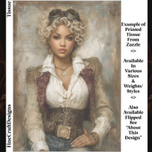 Mulher Steampunk de Cabelo Crespo, Decoupagem de C