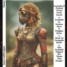 Mulher Steampunk Dystopian, Armor EK3L Decoupage