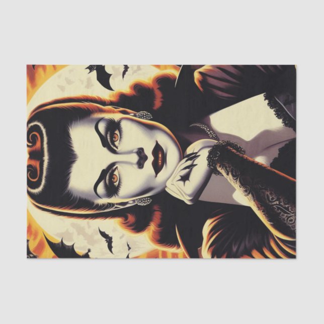 Papel De Seda Mulher-Vampira-Retro (Frente )