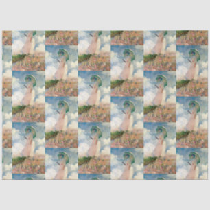 Papel De Seda Mulher Vintage com um Monet à Esquerda Parasol