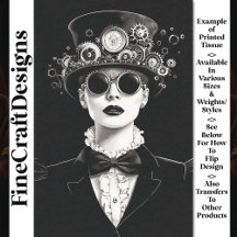 Mulher Vitoriana Steampunk Impressionante Decoupag