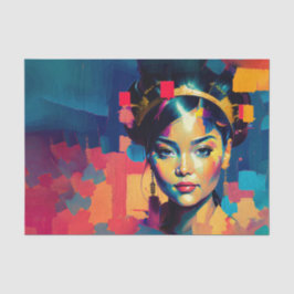 Papel De Seda Mulheres Coloridas De Folha De Ouro Chic Impedem P