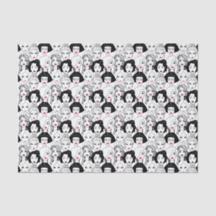 Papel De Seda Mulheres com teste padrão do batom