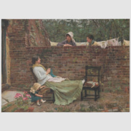 Papel De Seda Mulheres conversando sobre o Muro do Jardim (Gossi