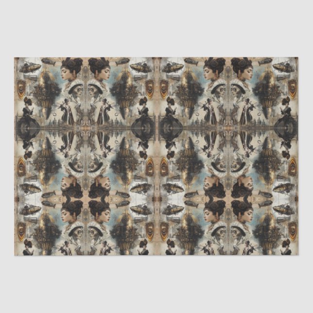 Papel De Seda Mulheres Steampunk (Frente )