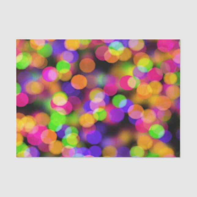 Papel De Seda Multi-Colored Bokeh (Frente )
