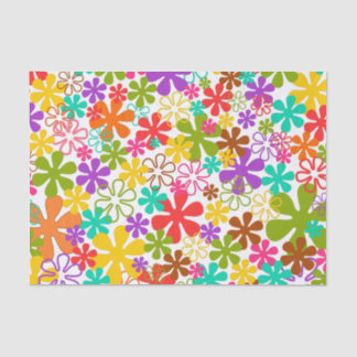 Papel De Seda Multi cor floral