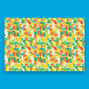 Papel De Seda Multicoloração amarela do feijão doce no fundo bra