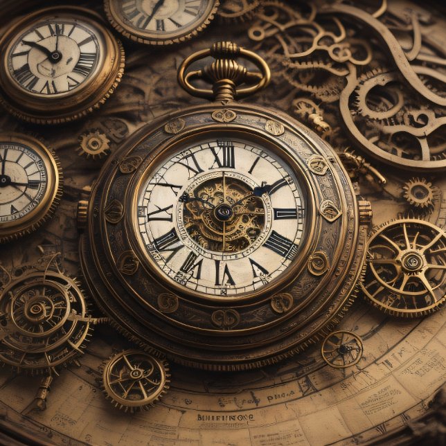 Papel De Seda Multiple Clocks and pocket watches v2 Tissue paper (Criador carregado)