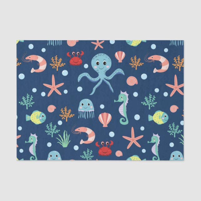 Papel De Seda Mundo do Mar (Frente )